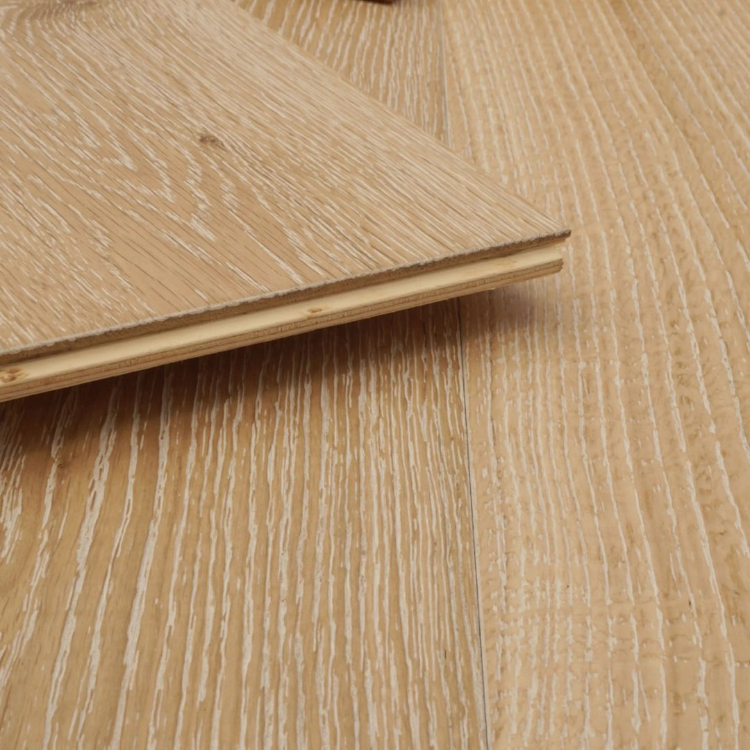 European Oak Lime Washed Engineered Wood flooring